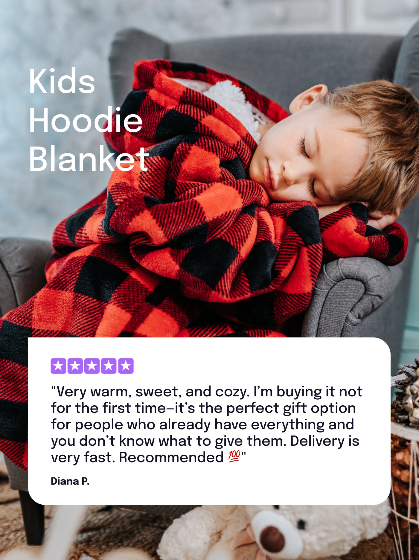 Kids Hoodie Blanket