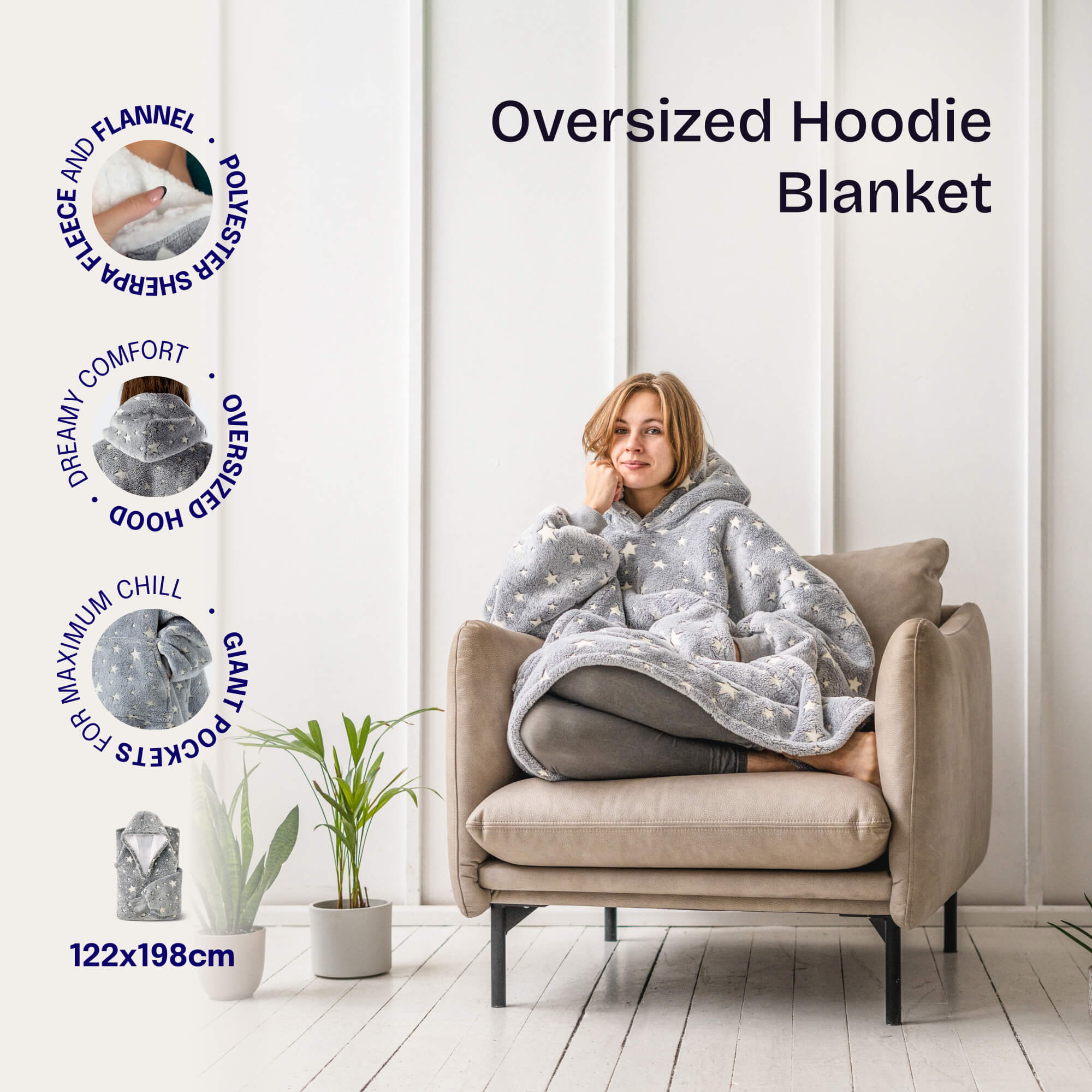 Oversized Hoodie Blanket