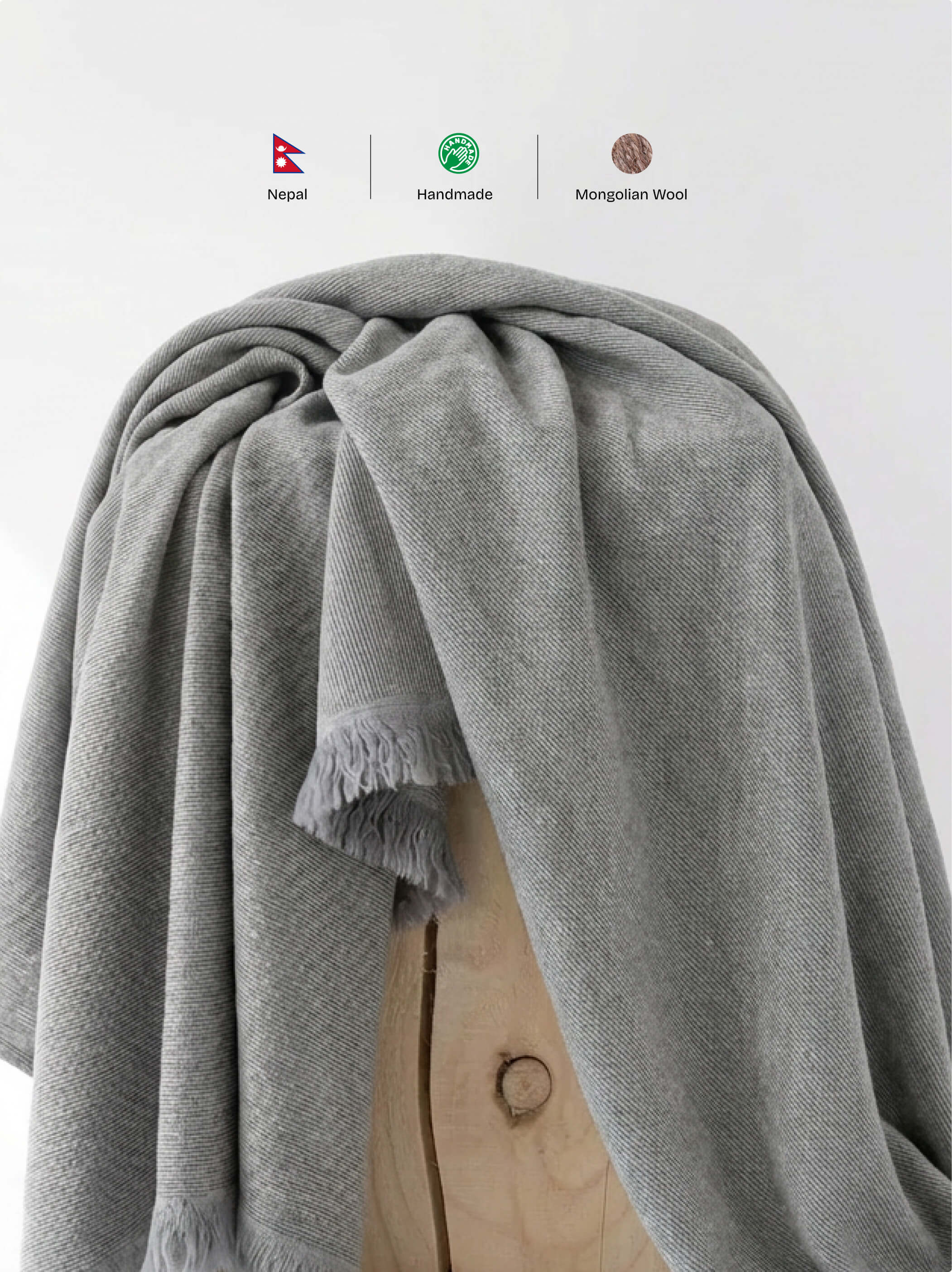 Kailash LW Mongolian Wool Throw