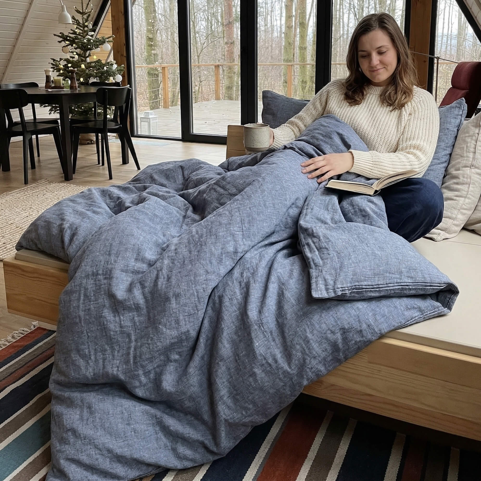 Linen Weighted Blanket Set
