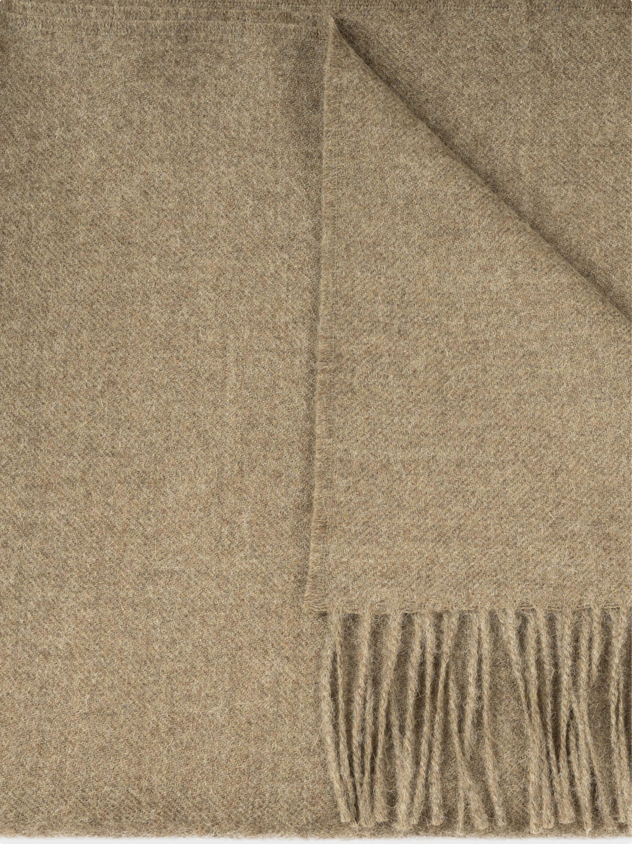 Baby Alpaca Throw Melange Olive