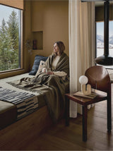 Baby Alpaca Throw Melange Olive