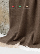 Baby Alpaca Throw Herringbone Chocolate