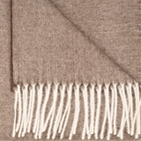 Baby Alpaca Throw Herringbone Chocolate