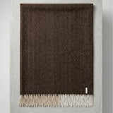 Baby Alpaca Throw Herringbone Chocolate