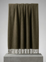Baby Alpaca Throw Melange Olive