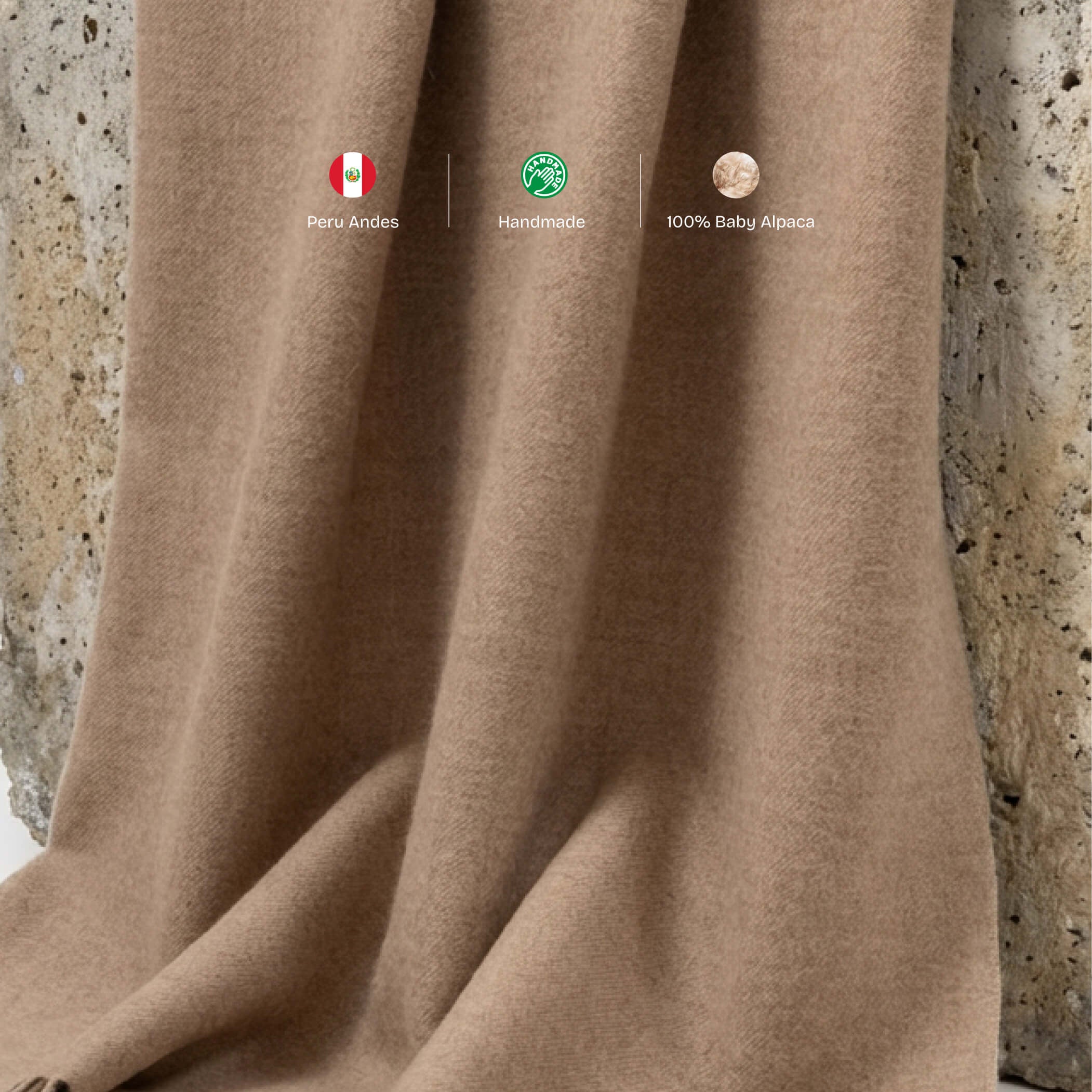 Baby Alpaca Throw Natural