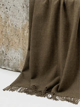 Baby Alpaca Throw Melange Olive