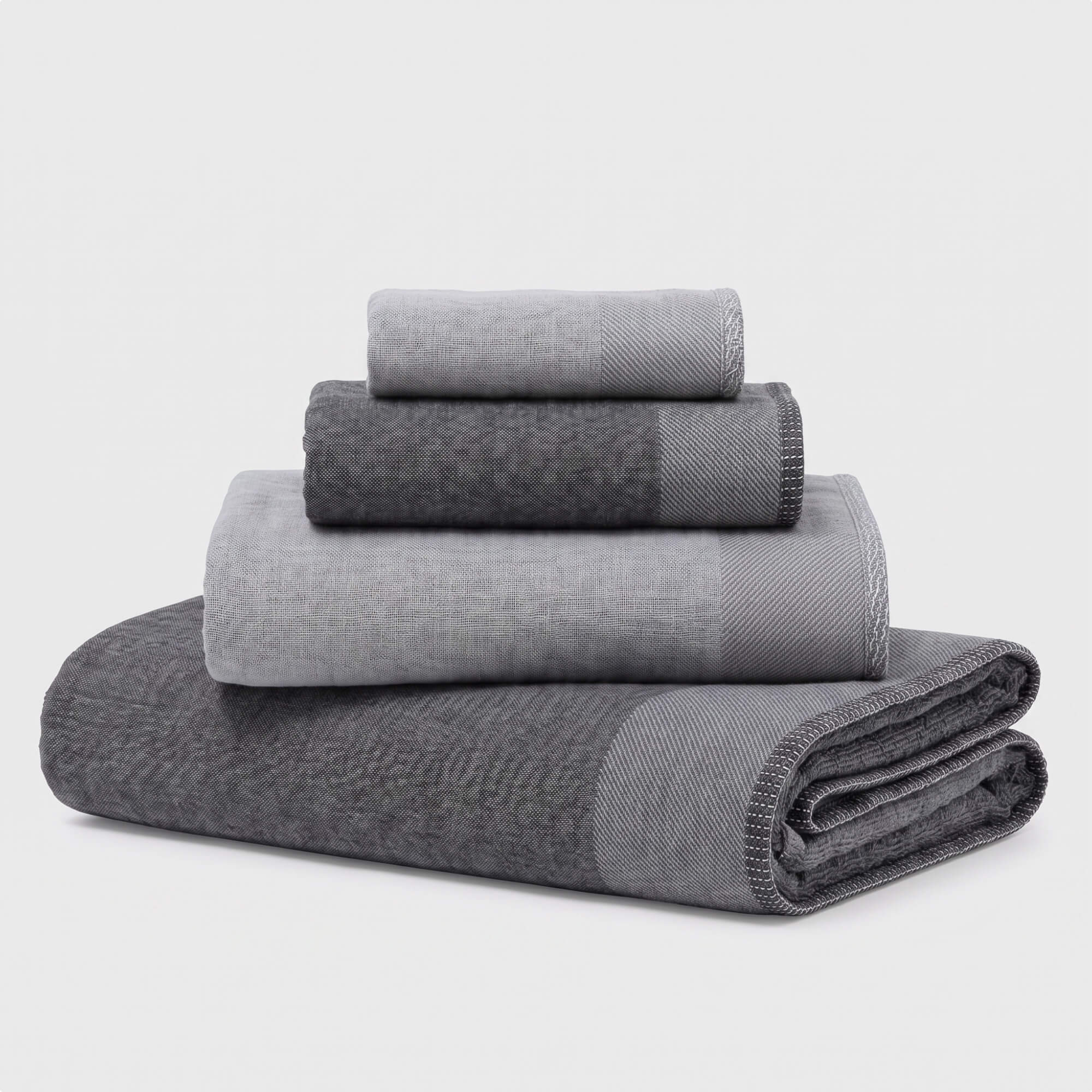 ZEN Charcoal Gauze & Pile Towel