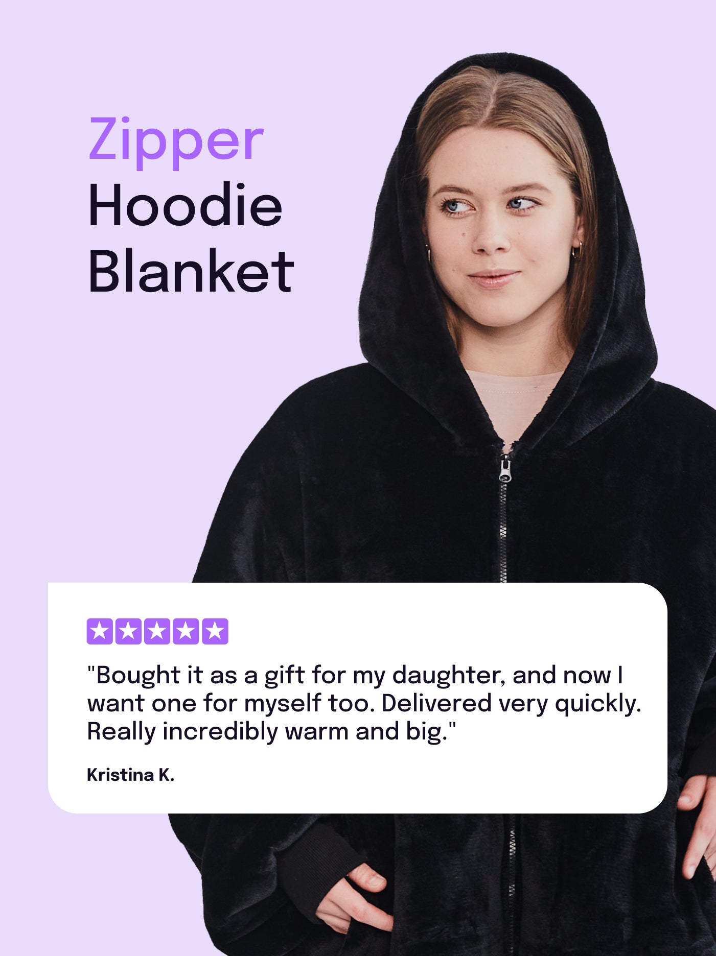 Zipper Hoodie Blanket